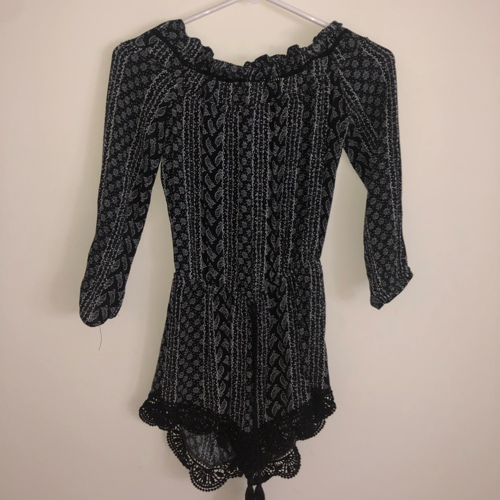 Black and white romper